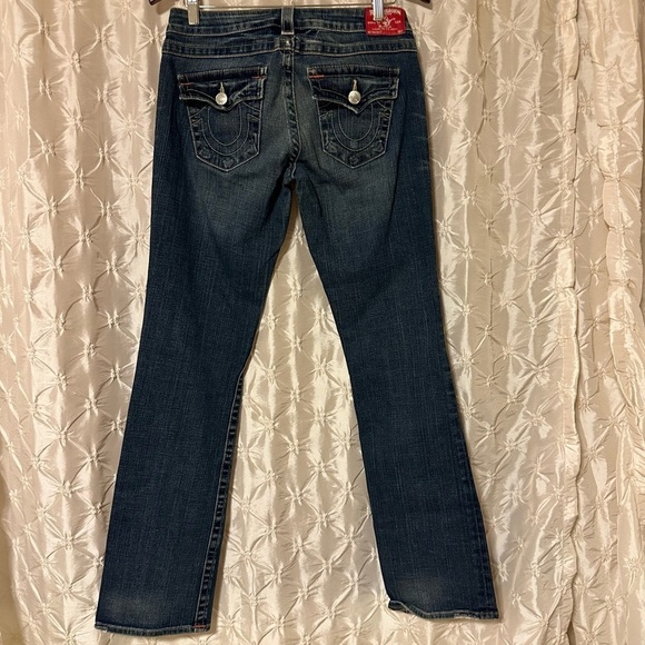 True Religion Jeans Billy Straight Leg Blue Dark Wash Jean - Picture 4 of 14